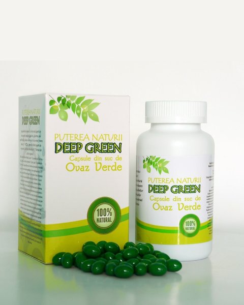 Capsule din suc de ovaz verde Deep Green